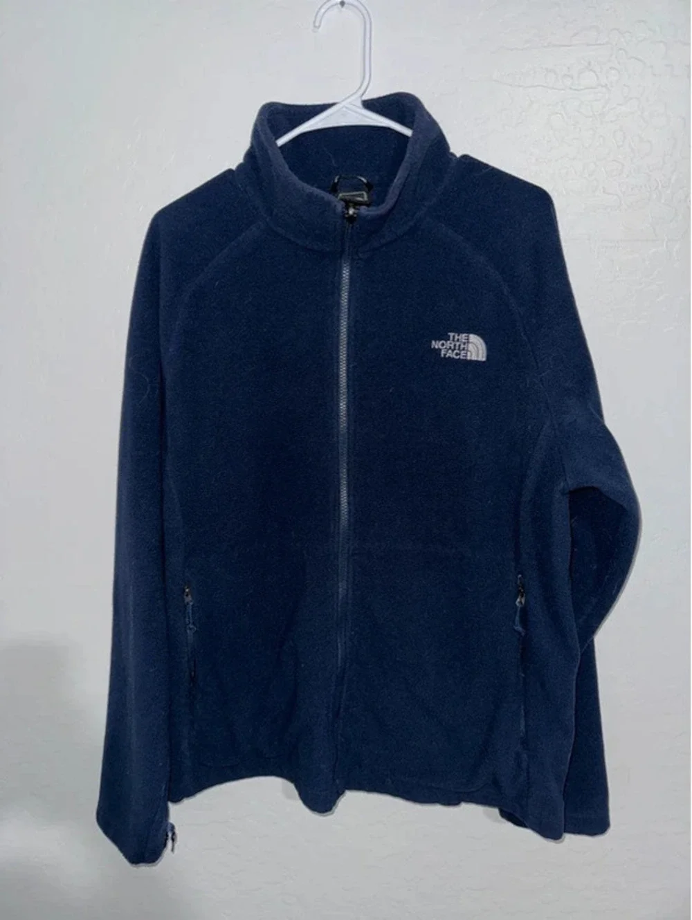 The North Face Jacket Mens Size Large Blue Full Zip Fleece Mock Neck